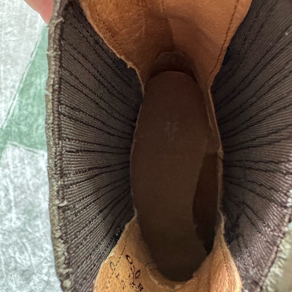 Frye Gray Leather Distressed Ankle Boots - Picture 10 of 12